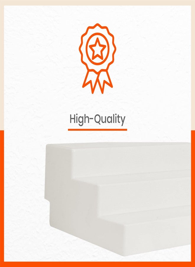 Bathla منظم رفوف بلاستيكي من باثلا - (مجموعة من قطعتين) خزانة عرض متعددة الأغراض للمطبخ والمنزل والمكتب | 3 درجات عريضة | حامل توابل | منظم مكياج ومستحضرات تجميل | مانع للانزلاق | أبيض لؤلؤي ورمادي داكن - Image 4